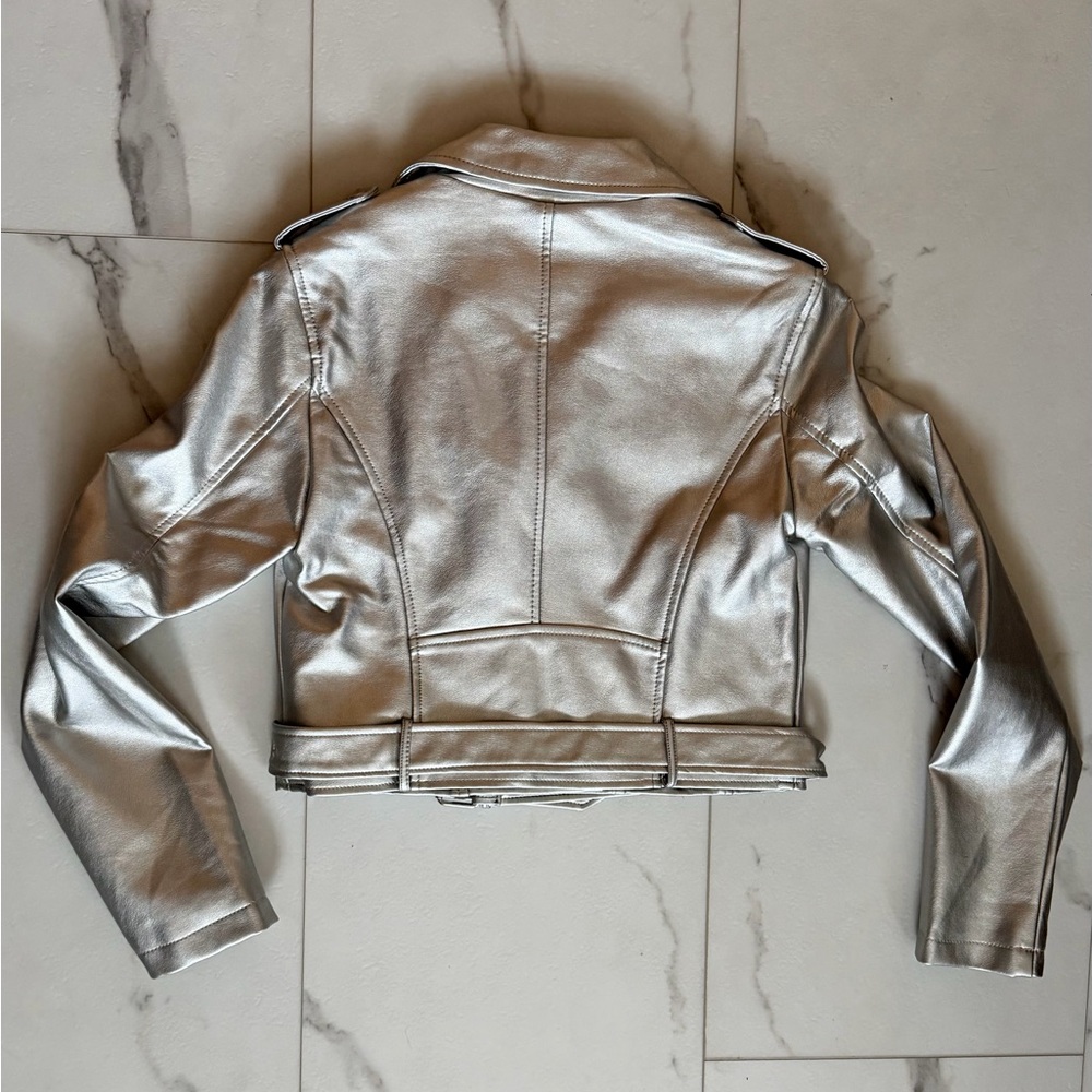 Metallic Pleather Jacket - Picture 4 of 6